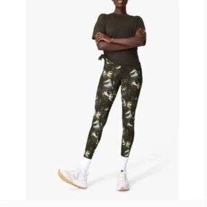 Sweaty Betty The Super Sculpt 7/8 Length Legging Forest Print  Women's Small